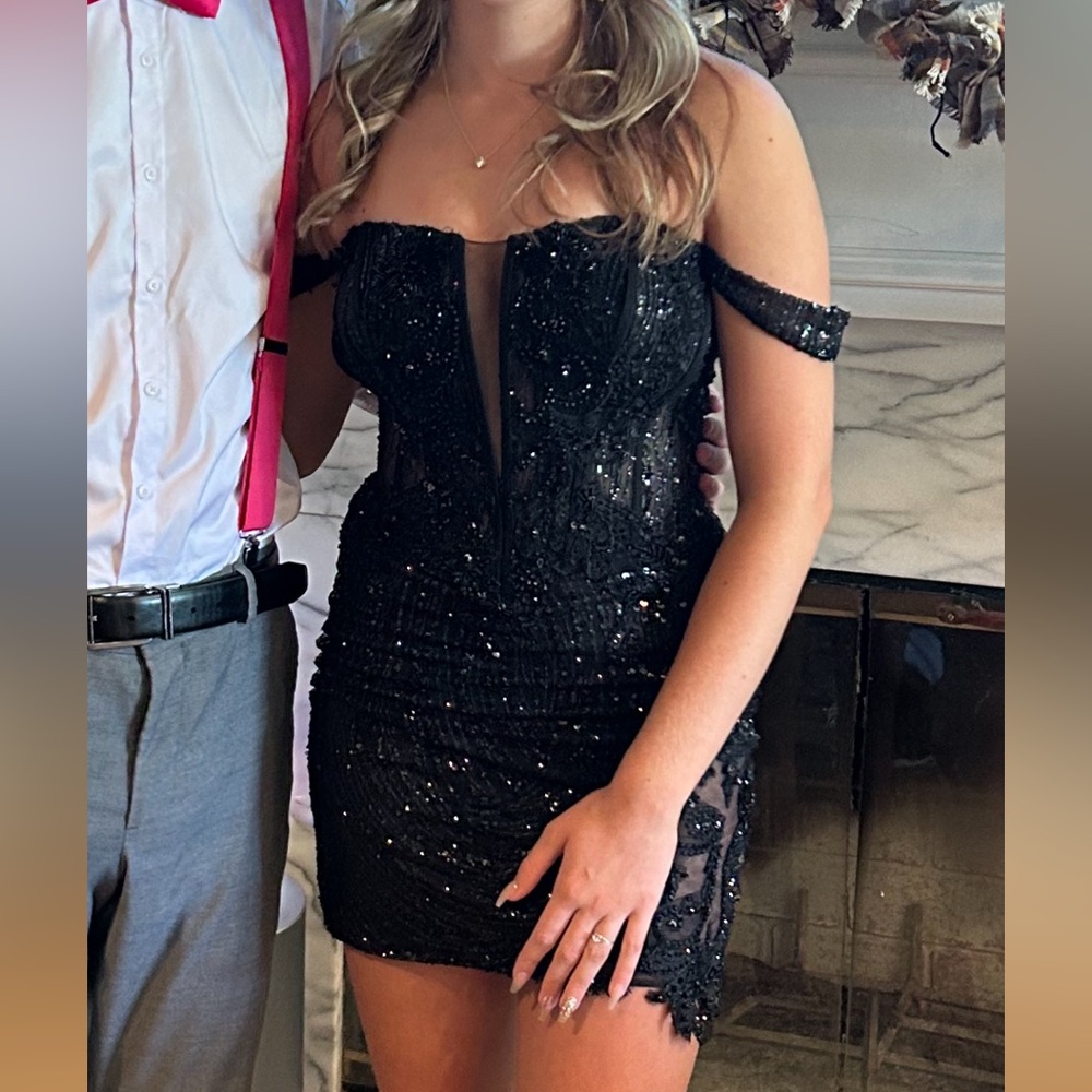 Portia & Scarlet Black beaded HOCO Dress